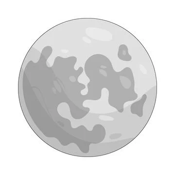 Illustration of full moon Illustrazione stock