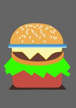 Illustration of funny burger Stock Illustration