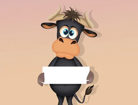 Illustration of funny ox Stock Illustration
