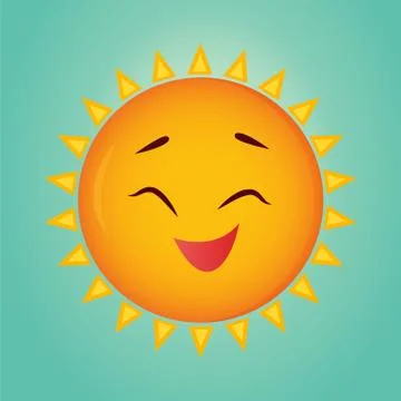 Illustration of the funny sun. Stock Illustration
