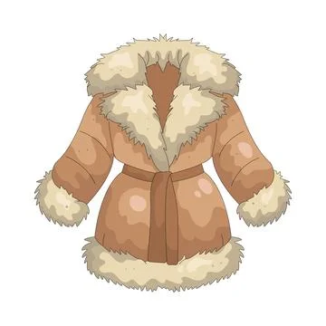 Illustration of fur winter coat Stock Illustration