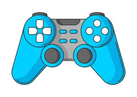 Illustration of game controller. Computer equipment and work device. 스톡 일러스트