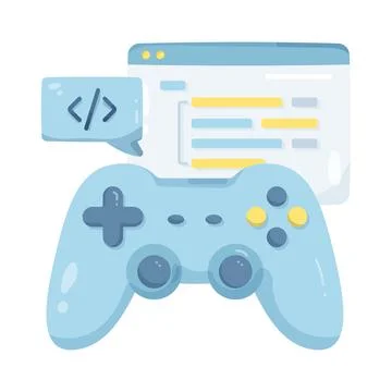 Illustration of game development 스톡 일러스트