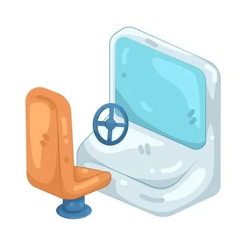 Illustration of gaming setup Stock Illustration