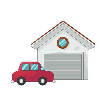 Illustration of garage Stock Illustration