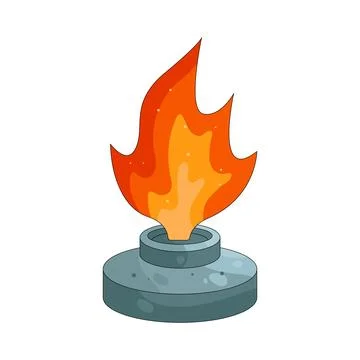 Illustration of gas flame Stock Illustration