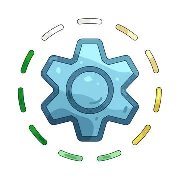 Illustration of gear with a circular loading 스톡 일러스트