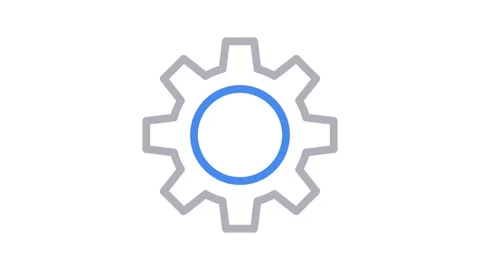 Illustration of a gear wheel, emphasizing its cogged edges and round shape. Stock Footage 335118969