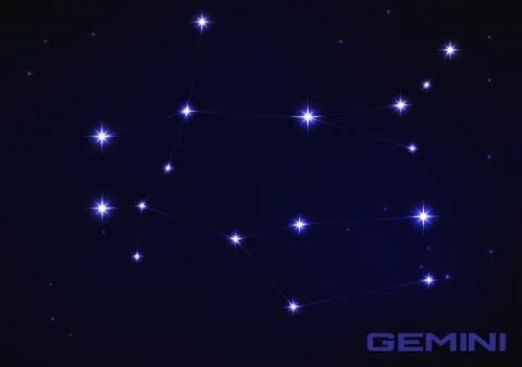 Illustration of gemini constellation Stock Illustration