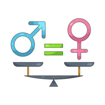 Illustration of Gender equality Stock Illustration