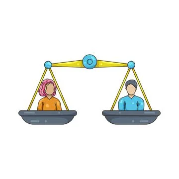 Illustration of Gender equality Stock Illustration