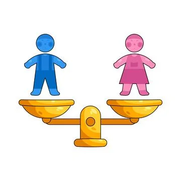 Illustration of Gender Equality Stock Illustration