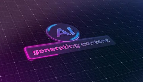 Illustration of a generative AI user interface during the loading process. Ilustración de archivo