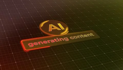 Illustration of a generative AI user interface during the loading process. Ilustración de archivo