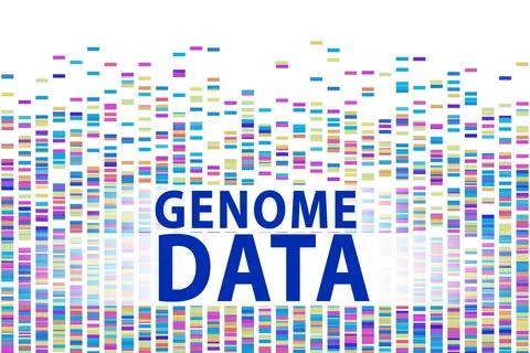 Illustration of genome data code Stock Illustration