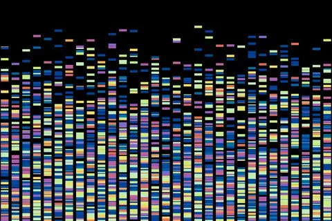 Illustration of genome data code 스톡 일러스트