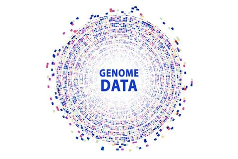 Illustration of genome data code Stock Illustration