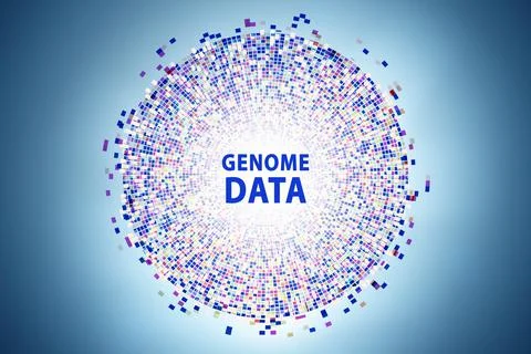 Illustration of genome data code Illustrazione stock