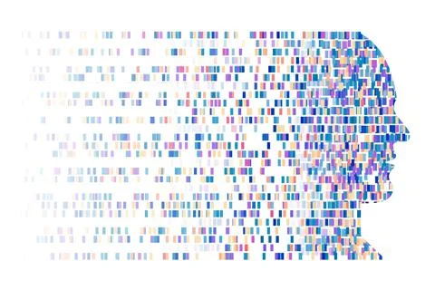 Illustration of genome data code Illustrazione stock