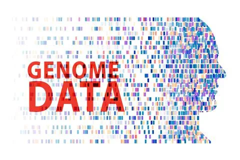 Illustration of genome data code Stock Illustration
