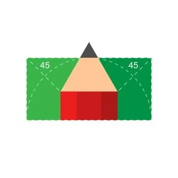 Illustration of a geometric lesson. Geometry lessons at school and university Stock Illustration