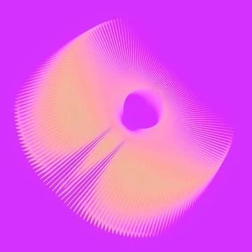 Illustration of geometric pattern of pink lines on purple 3d background Stock Illustration