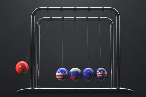 Illustration on a geopolitical theme. Foto stock