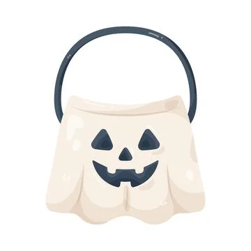 Illustration of ghost candy bag Иллюстрация