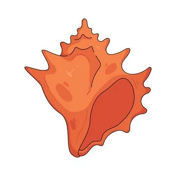 Illustration of giant seashell Stock Illustration