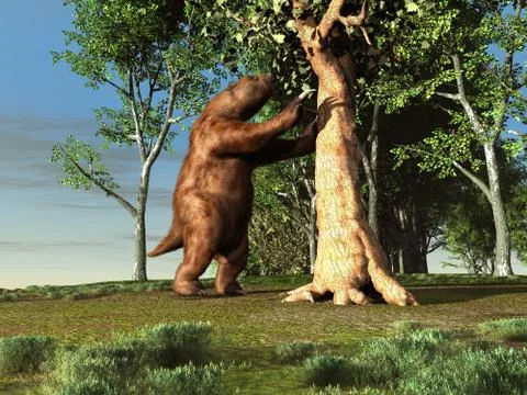 Illustration of a giant sloth Stock Illustration