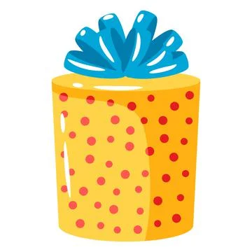 Illustration of gift box. Colorful present for celebration or promotion. Illustrazione stock