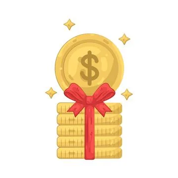Illustration of gift coin Stock Illustration