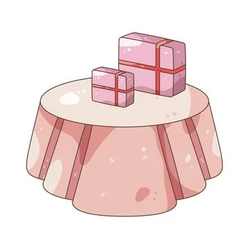 Illustration of gift table Stock Illustration