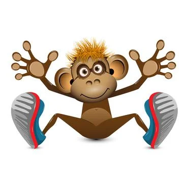 Illustration of a Ginger Monkey Stock Illustration