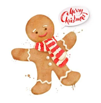 Illustration of gingerbread man Stock Illustration