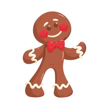 Illustration of gingerbread man Stockillustratie