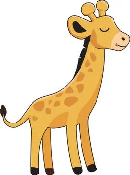 Illustration of giraffe with white background vector-eps Stock Illustration