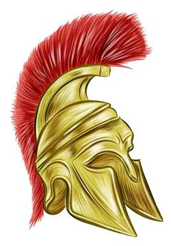 An illustration of a  gladiator helmet Stock-Illustration
