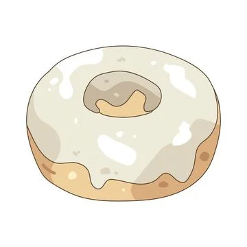 Illustration of glazed donut Stock Illustration