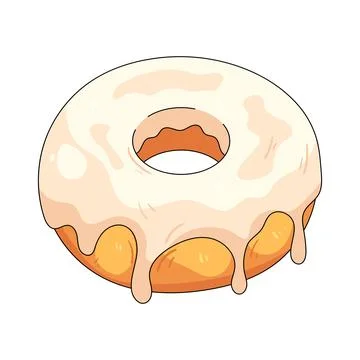 Illustration of glazed donut Stock Illustration