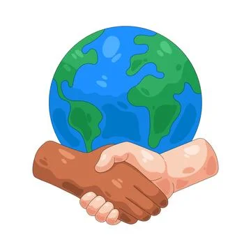 Illustration of global partnership Stock Illustration