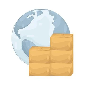 Illustration of Global shipping イラスト素材