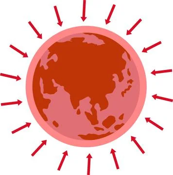 Illustration of a Global warming Stock Illustration