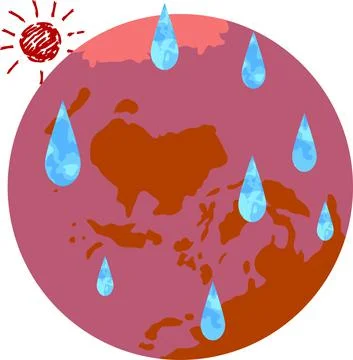 Illustration of a Global warming Stock Illustration