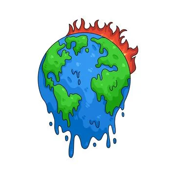Illustration of Global warming 스톡 일러스트