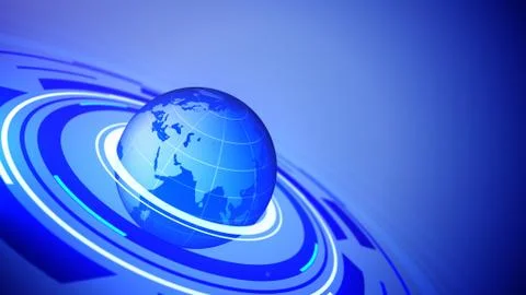 Illustration of globe with space for your text. Stock Illustration