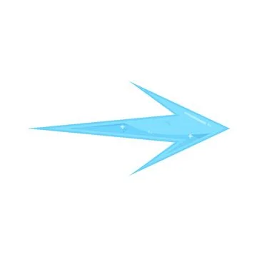 Illustration of glossy blue thin arrow right 스톡 일러스트