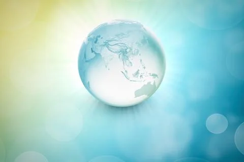Illustration of glowing globe Stock Illustration