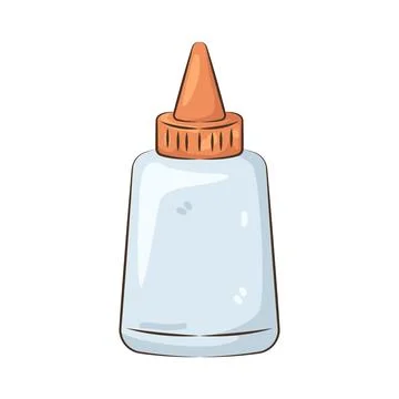 Illustration of glue bottle Illustrazione stock