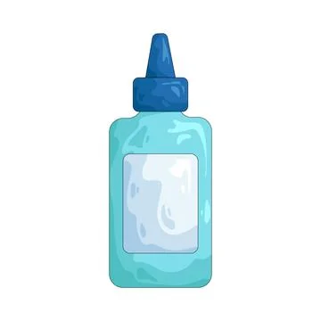 Illustration of glue bottle 库存插图